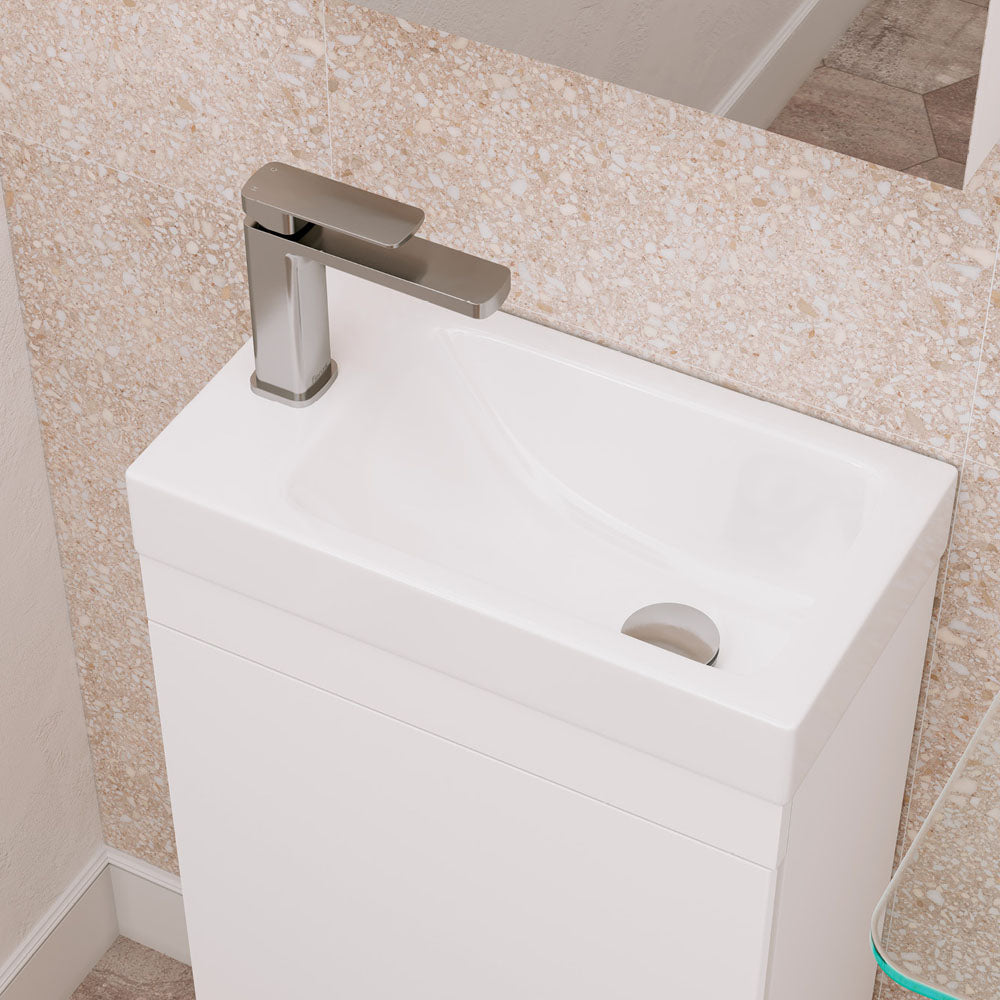 Fienza Tono Basin Mixer Eco, Brushed Nickel