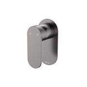 Fienza Empire Slim Wall Mixer Oval Plate, Gun Metal