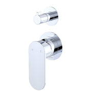 Fienza Empire Slim Wall Diverter Mixer Lg Oval Plate Vertical Dress Kit, Chrome