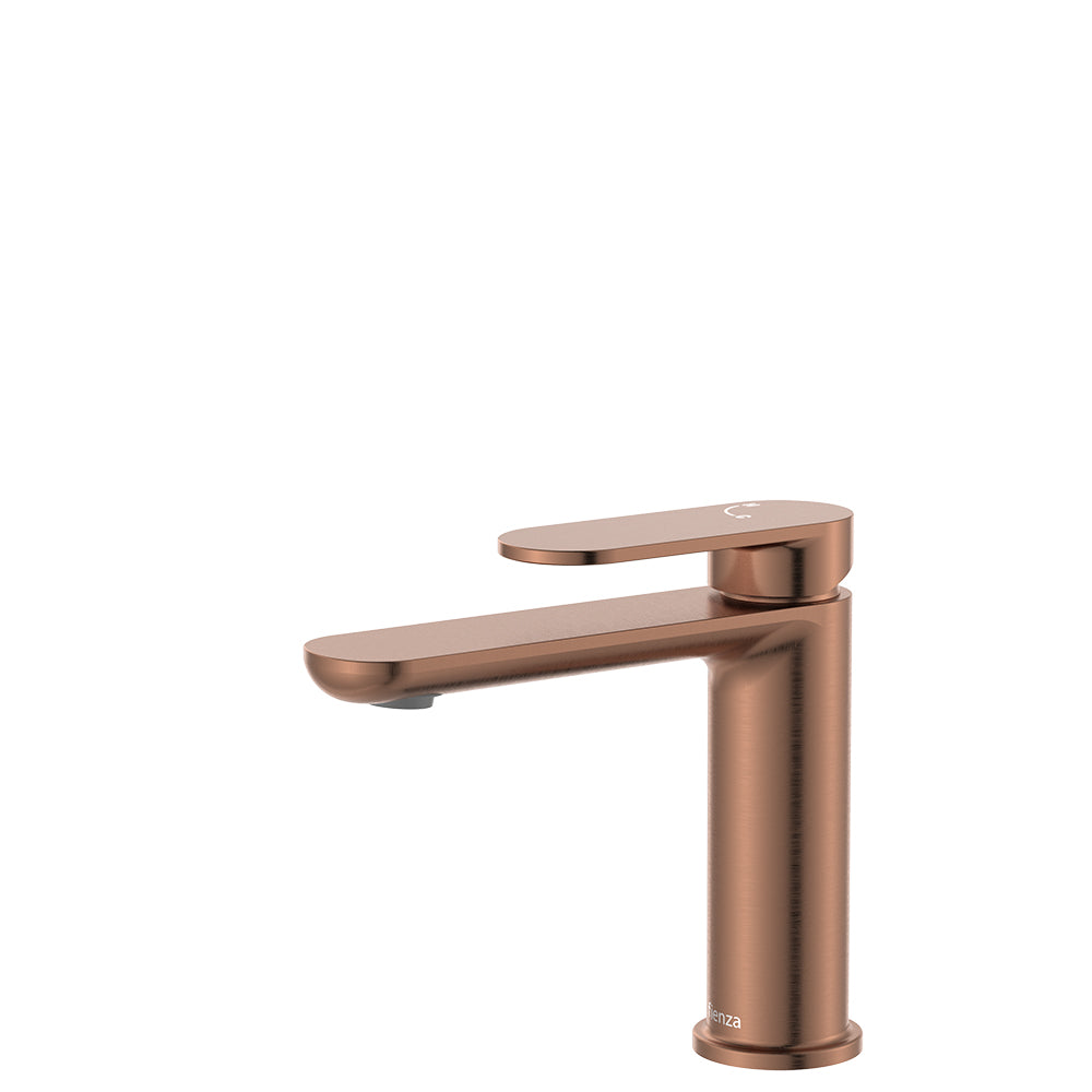 Fienza Empire Slim Basin Mixer Cold Start, Brushed Copper