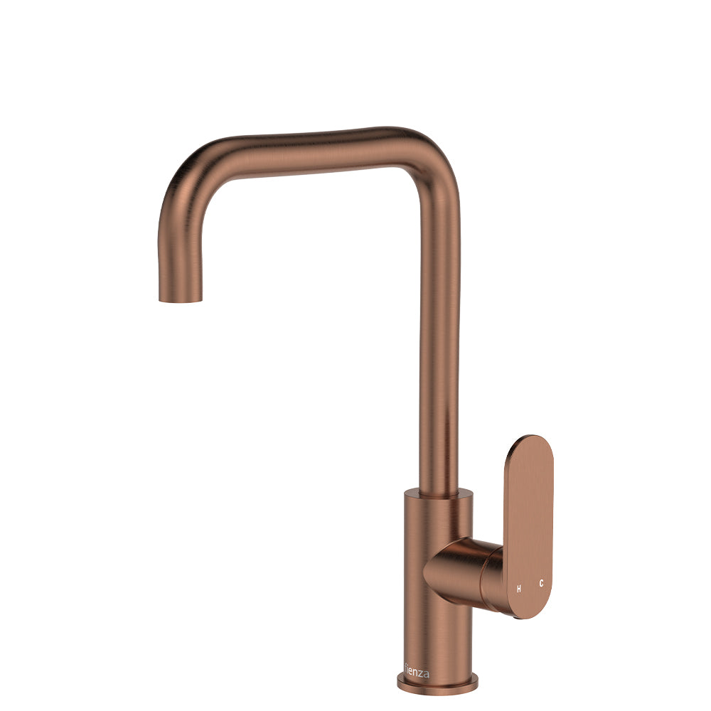 Fienza Empire Slim Sink Mixer, Brushed Copper