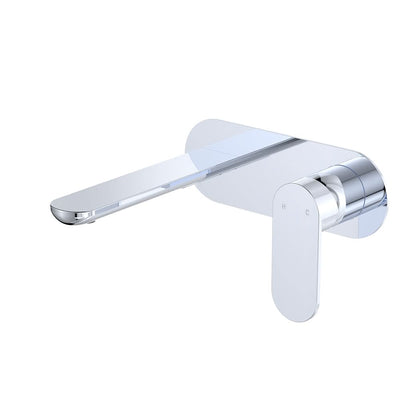 Fienza Empire Slim Basin/Bath Wall Mixer Set Oval Plate 160mm Dress Kit, Chrome