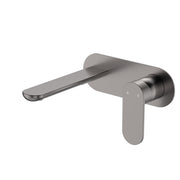 Fienza Empire Slim Basin/Bath Wall Mixer Set Oval Plate 160mm Dress Kit, Gun Metal
