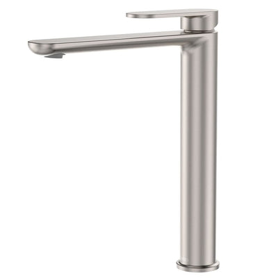Fienza Empire Slim Tall Basin Mixer Cold Start, Brushed Nickel