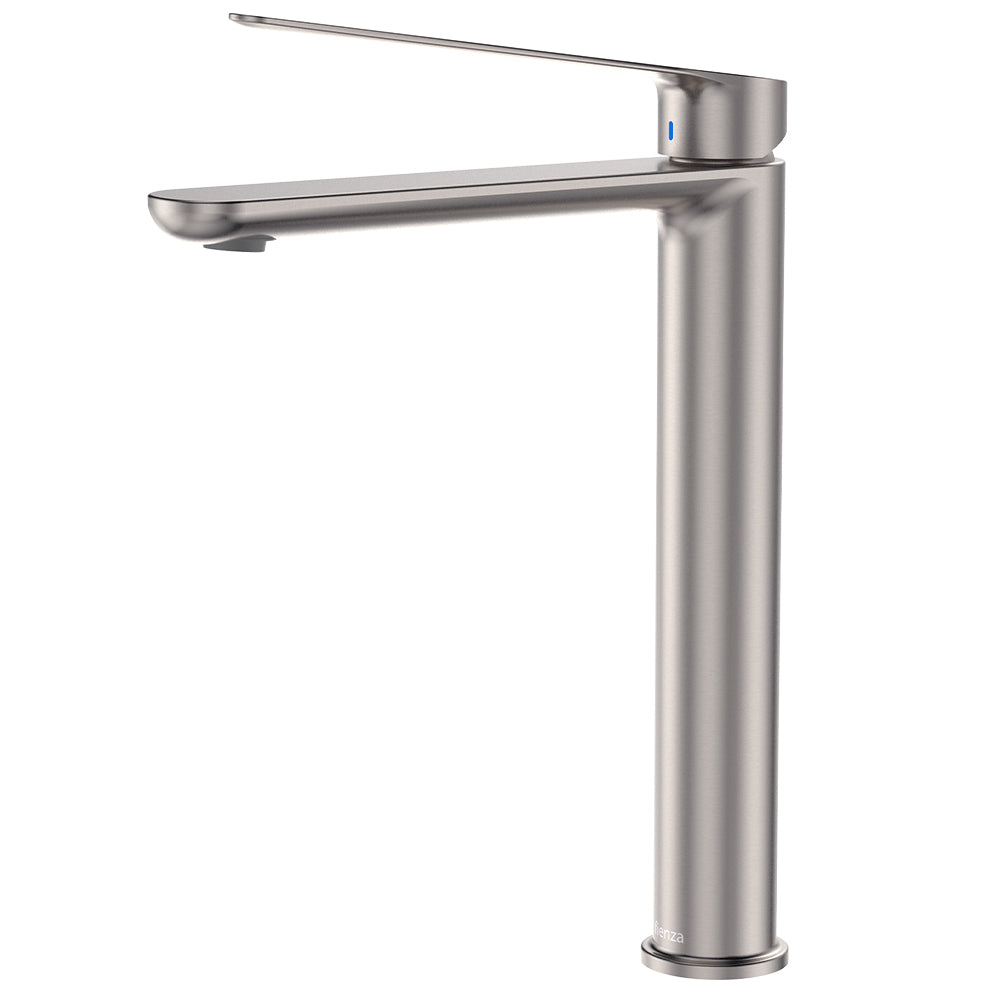 Fienza Empire Care Tall Basin Mixer Cold Start, Brushed Nickel
