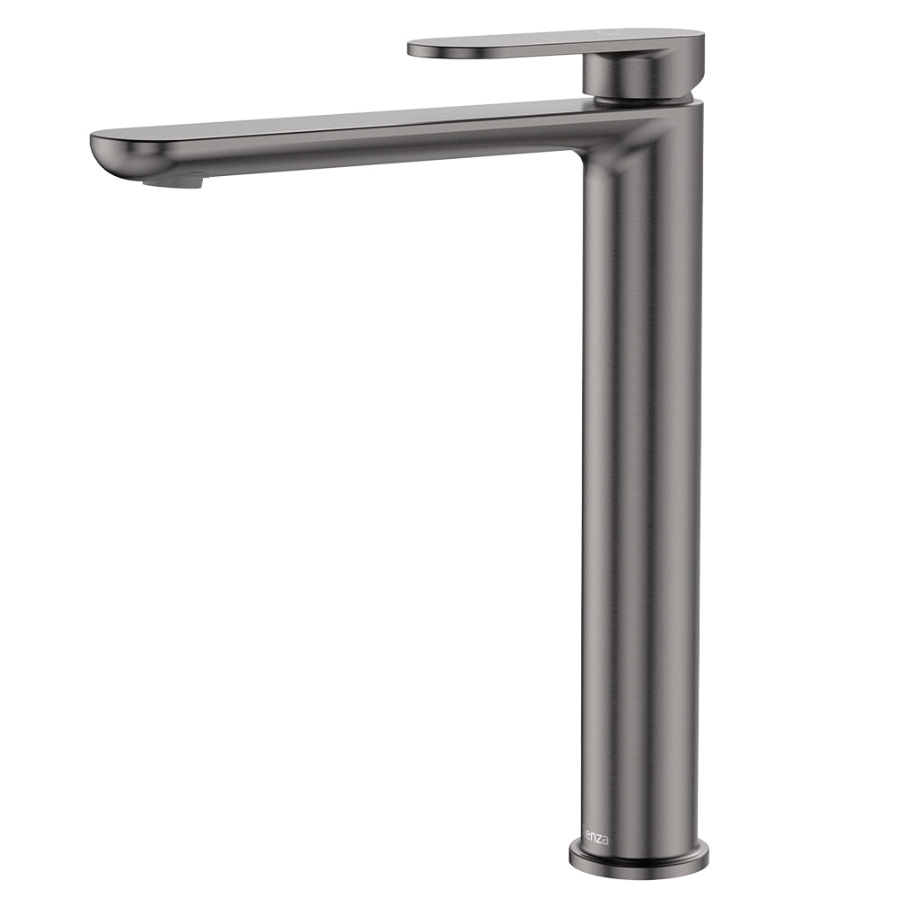 Fienza Empire Slim Tall Basin Mixer Cold Start, Gun Metal