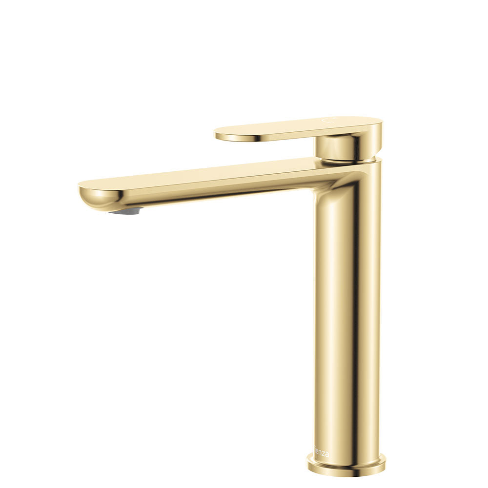 Fienza Empire Slim Medium Basin Mixer Cold Start, Urban Brass