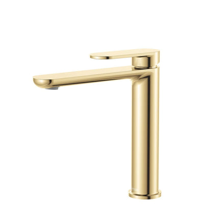 Fienza Empire Slim Medium Basin Mixer Cold Start, Urban Brass