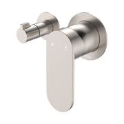 Fienza Empire Slim Wall Diverter Mixer Smallll Round Plates Horizontal, Brushed Nickel
