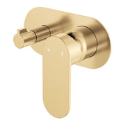 Fienza Empire Slim Wall Diverter Mixer Large Oval Plate Horizontal, Urban Brass