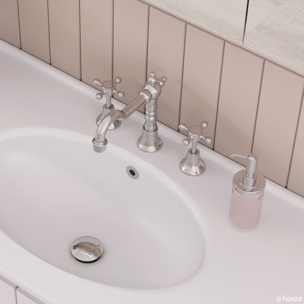 Fienza Lillian Shepherd's Crook Basin Set, Chrome