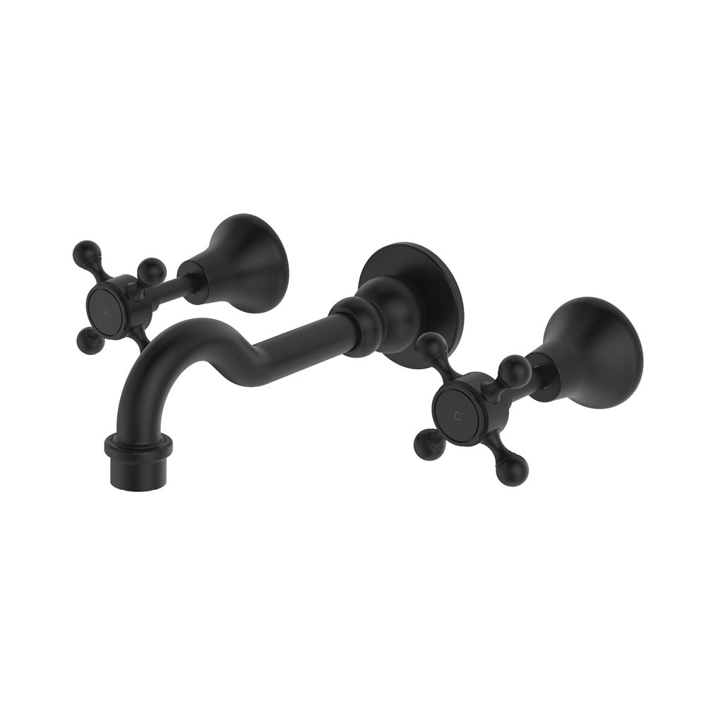 Fienza Lillian Shepherd's Crook Bath Set, Matte Black