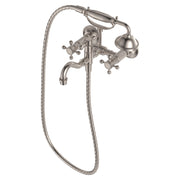Fienza Lillian Exposed Wall Mounted Telephone Set Cross Handles, Brushed Nickel