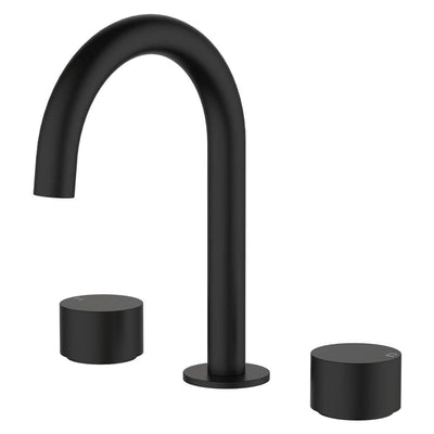 Fienza Kaya Round Hob Set Round Taps, Matte Black