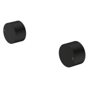 Fienza Kaya Round Wall Taps, Matte Black