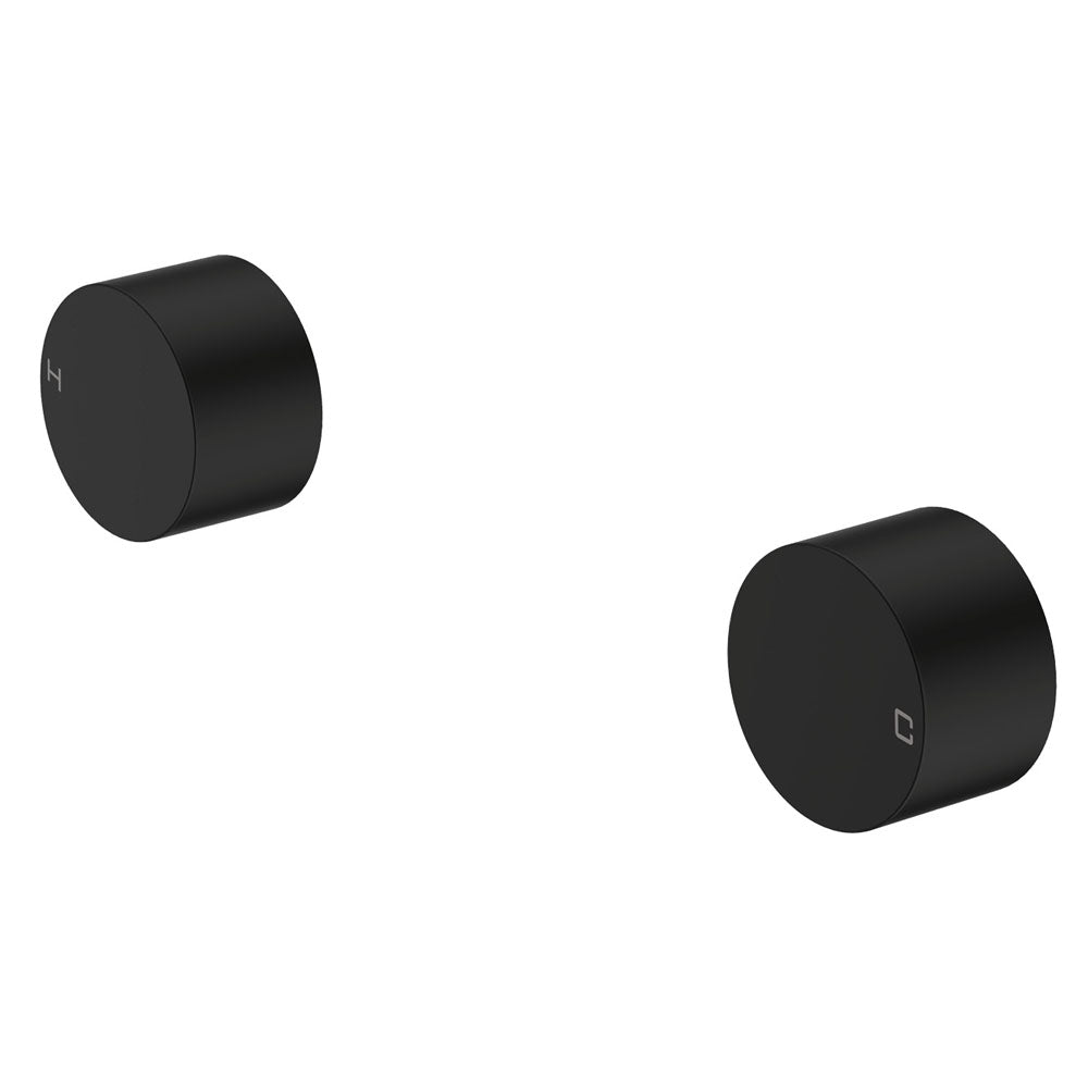 Fienza Kaya Round Wall Taps Dress Kit, Matte Black