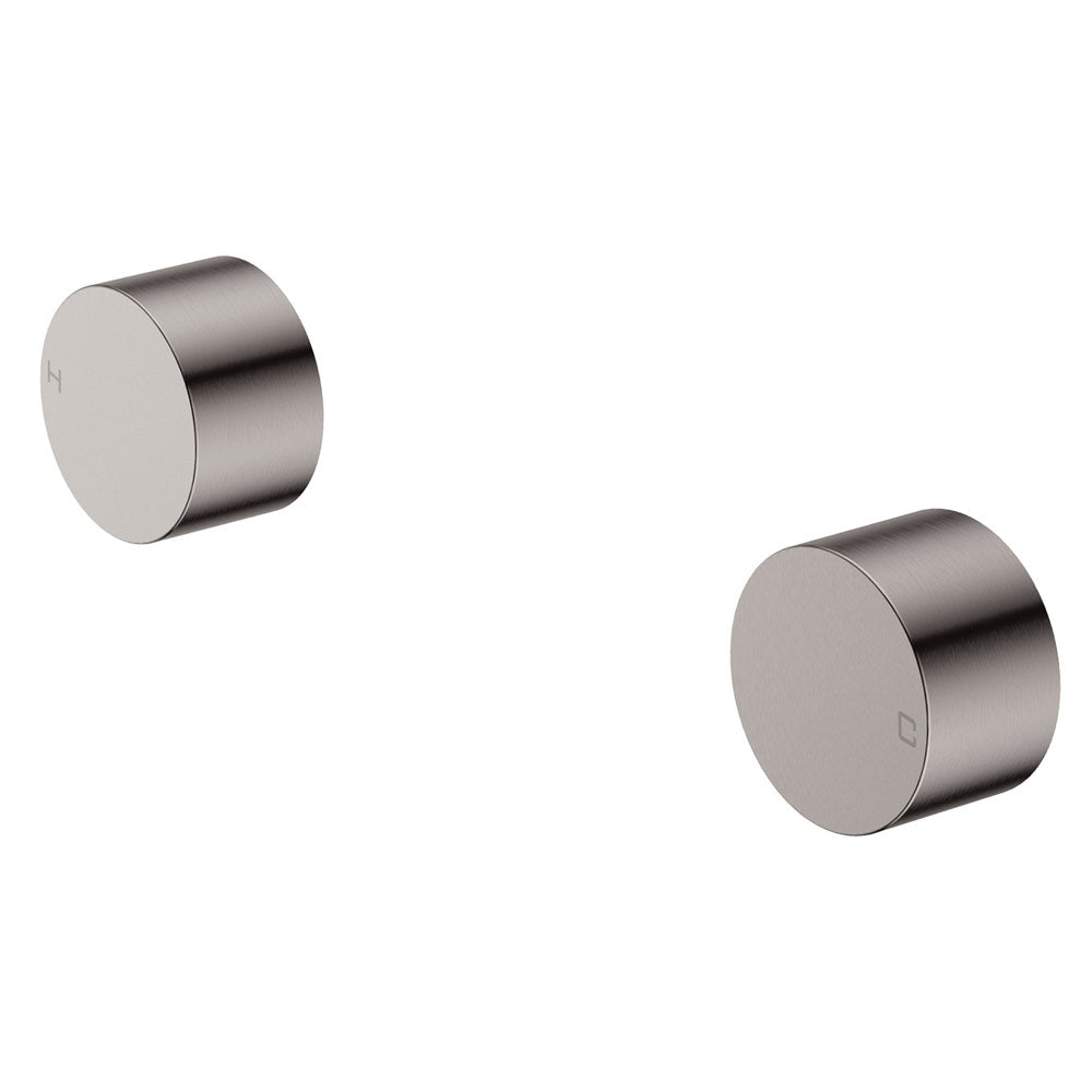 Fienza Kaya Round Wall Taps, Brushed Nickel