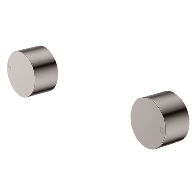 Fienza Kaya Round Wall Taps, Brushed Nickel