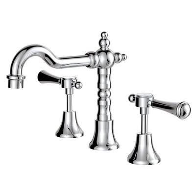 Fienza Lillian Lever Shepherd's Crook Basin Set, Chrome