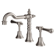 Fienza Lillian Lever Shepherd's Crook Basin Set, Brushed Nickel
