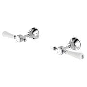 Fienza Lillian Lever Wall Top Assembly, Chrome White Handle