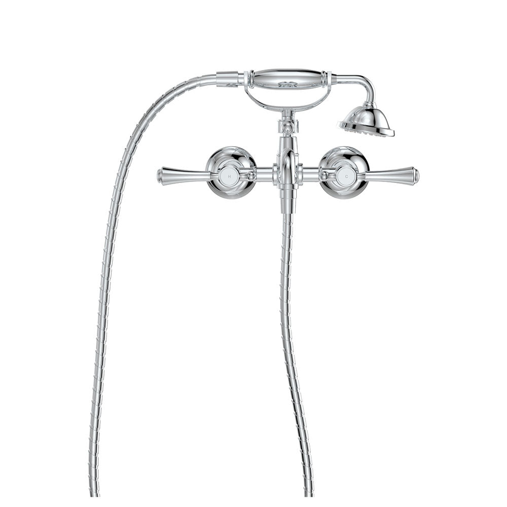 Fienza Lillian Exposed Wall Mounted Telephone Set Lever Handles, Chrome