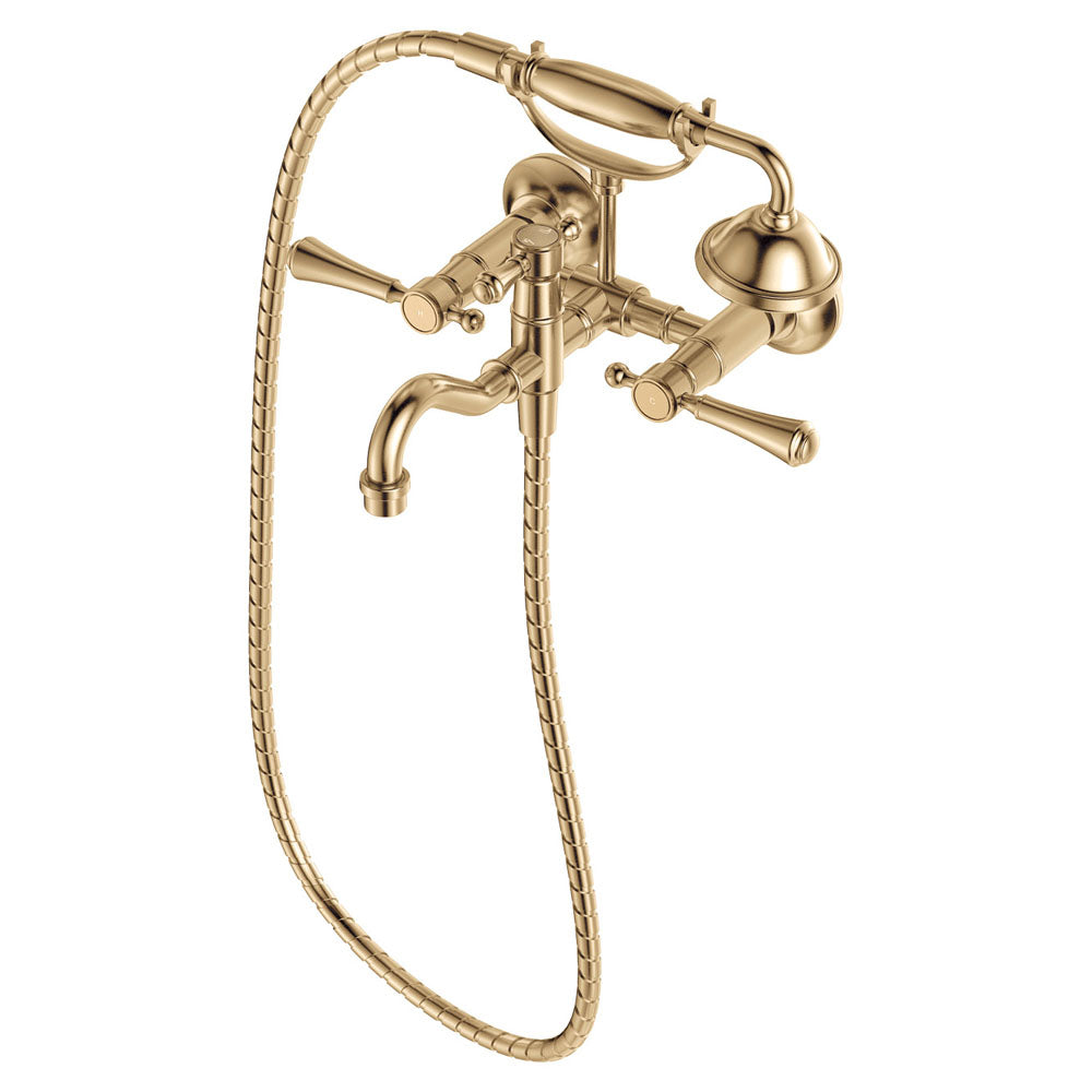 Fienza Lillian Exposed Wall Mounted Telephone Set Lever Handles, Urban Brass
