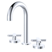 Fienza Kaya Cross Taps Round Hob Set, Chrome