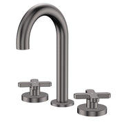 Fienza Kaya Cross Taps Round Hob Set, Gun Metal