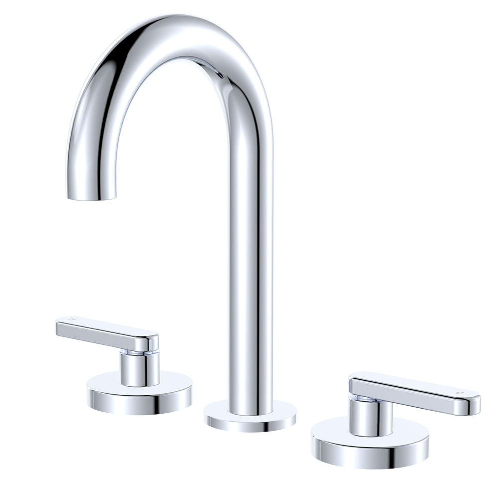 Fienza Kaya Lever Taps Round Hob Set, Chrome