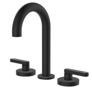 Fienza Kaya Lever Taps Round Hob Set, Matte Black