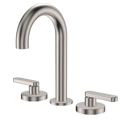 Fienza Kaya Lever Taps Round Hob Set, Brushed Nickel
