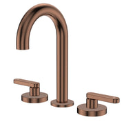 Fienza Kaya Lever Taps Round Hob Set, Brushed Copper