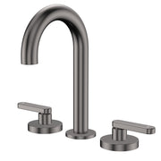 Fienza Kaya Lever Taps Round Hob Set, Gun Metal