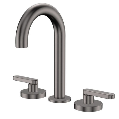 Fienza Kaya Lever Taps Round Hob Set, Gun Metal