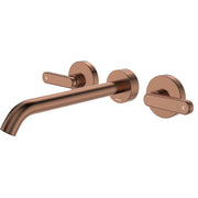 Fienza Kaya Lever Taps Wall Basin/Bath 220mm Outlet Set, Brushed Copper
