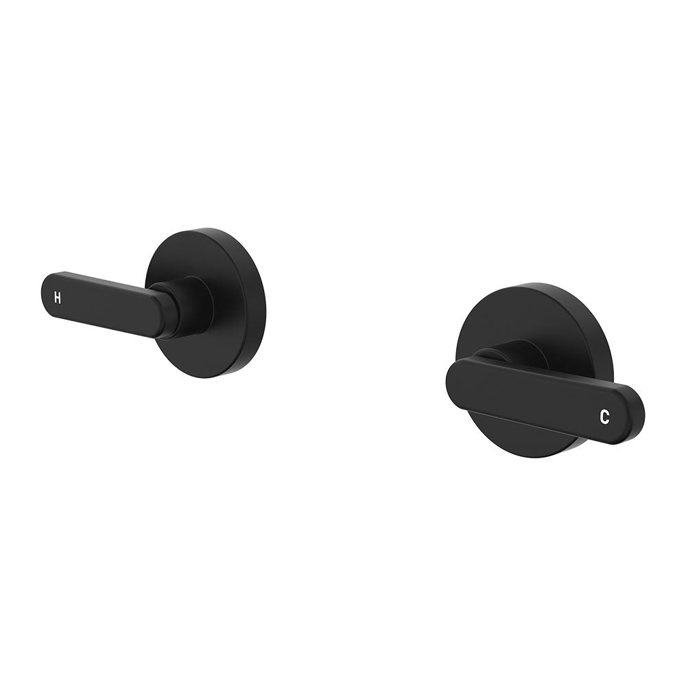 Fienza Kaya Lever Wall Taps, Matte Black