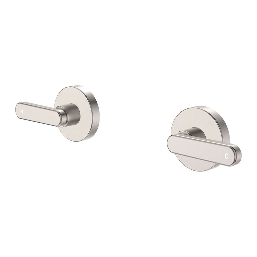 Fienza Kaya Lever Wall Taps Dress Kit, Brushed Nickel