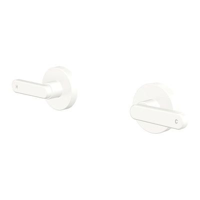 Fienza Kaya Lever Wall Taps Dress Kit, Matte White