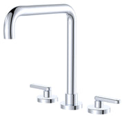 Fienza Kaya Lever Taps Squareline Hob Set, Chrome