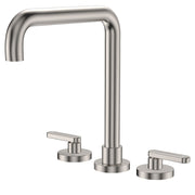 Fienza Kaya Lever Taps Squareline Hob Set, Brushed Nickel