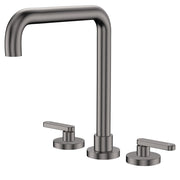Fienza Kaya Lever Taps Squareline Hob Set, Gun Metal