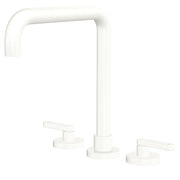 Fienza Kaya Lever Taps Squareline Hob Set, Matte White