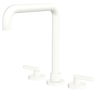 Fienza Kaya Lever Taps Squareline Hob Set, Matte White