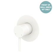 Fienza Kaya Wall Mixer Dress Kit Set Large Round Plate, Matte White
