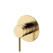 Fienza Kaya Wall Mixer Large Round Plate, Urban Brass