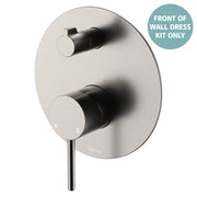Fienza Kaya Wall Diverter Mixer Dress Kit Set Large Round Plate, Brushed Nickel