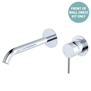 Fienza Kaya Basin/Bath Wall Mixer Dress Kit Set Round Plates 200mm Outlet, Chrome