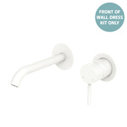 Fienza Kaya Basin/Bath Wall Mixer Dress Kit Round Plate, Matte White