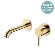 Fienza Kaya Basin/Bath Wall Mixer Dress Kit Set Round Plates 160mm Outlet, Urban Brass